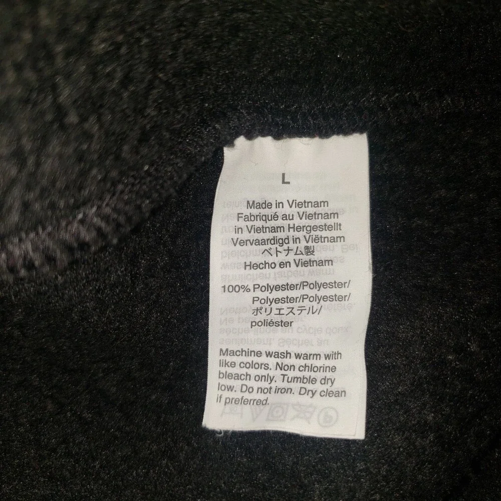 J. CREW 1/4 Zip Black Sherpa Sweater Jacket Size Large